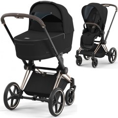 Коляска 2 в 1 Cybex Priam 4.0 Deep Black / Rose Gold