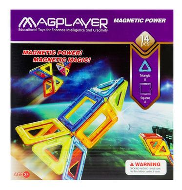 Детский конструктор MagPlayer 14 ед. (MPB-14)