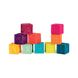 Развивающие силиконовые кубики - ПОСЧИТАЙ-КА! (10 кубиков, в сумочке, мягкие цвета)