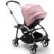 Коляска BEE6 ALU/Black/Soft Pink, колір рожевий на сріблястій рамі