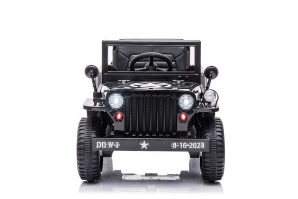 Электромобиль Lean Toys военное авто JH-103 Black 4x4 (Jeep)