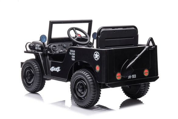 Електромобіль  Lean Toys військове авто JH-103 Black 4x4 (Jeep)