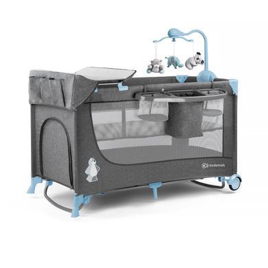 Кровать-манеж с пеленатором Kinderkraft Joy Blue (KKLJOYBLU000AC)