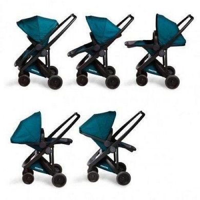 Прогулочная коляска Greentom Upp Reversible Black Teal