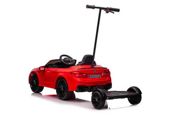 Электромобиль Lean Toys BMW M5 Z с подножкой для родителей Red лакированный