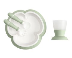 Набір Для Годівлі BabyBjorn Baby Feeding Set 4 Powder green