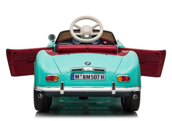 Электромобиль Lean Toys BMW Retro Green Лакированный
