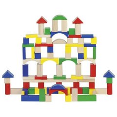 Дерев'яний Конструктор goki Будівельні блоки (кольорові) 58669