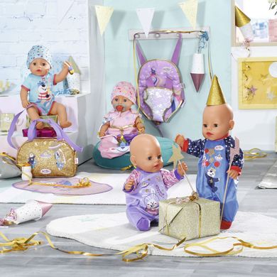 Одежда для куклы BABY BORN серии "День Рождения" - ПРАЗДНИЧНЫЙ КОМБИНЕЗОН (на 43 cm, синий)