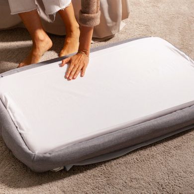 Приставная колыбелька-кроватка SEMPRECONTE с постелью, цвет серый