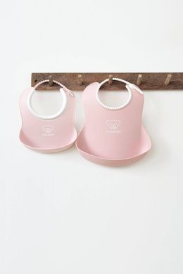 Набір нагрудників BabyBjorn - Soft Bibs - small&big Powder Pink
