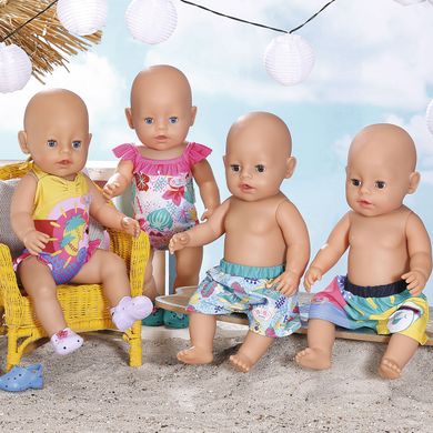 Одежда для куклы BABY BORN - ПРАЗДНИЧНЫЙ КУПАЛЬНИК S2 (на 43 cm, c зайчиком)