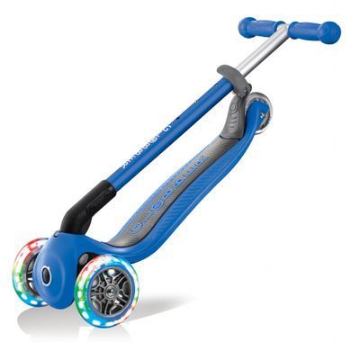 Дитячий самокат Globber Primo Foldable Lights Navy Blue