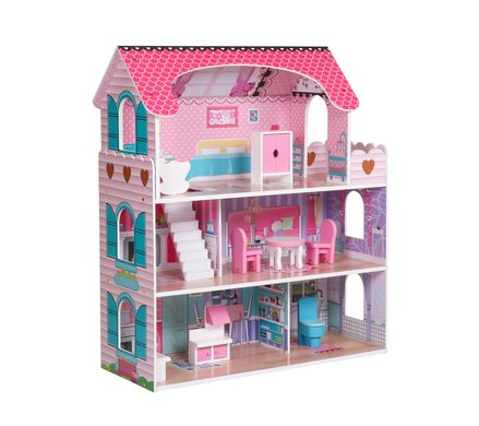 Деревянный домик для кукол Lean Toys Willa Bianka 5516