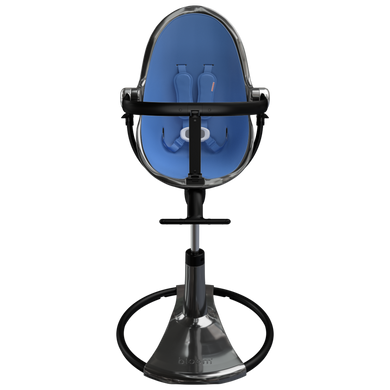 Bloom стульчик для кормления Fresco titanium Riviera blue