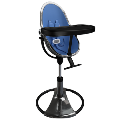 Bloom стільчик для годування Fresco titanium Riviera blue
