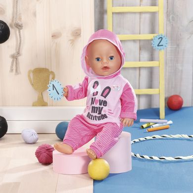Набор одежды для куклы BABY BORN - СПОРТИВНЫЙ КОСТЮМ ДЛЯ БЕГА (на 43 cm, розовый)