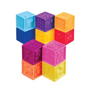 Развивающие силиконовые кубики - ПОСЧИТАЙ-КА! (10 кубиков, в сумочке)