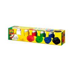 Гуаш - ЯСКРАВІ БАРВИ (6 кольорів, у пластикових баночках)