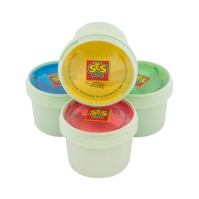 Пальчикові фарби серії "Еко" - МОЇ ПЕРШІ МАЛЮНКИ (4 кольори, у пластикових баночках)
