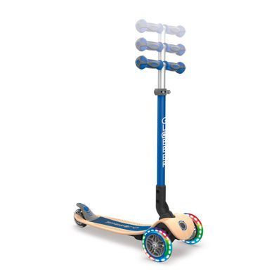 Детский самокат Globber Primo Foldable Wood Lights Navy Blue