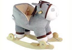 Лошадка-качалка 2 в 1 Wonder Toy Серая